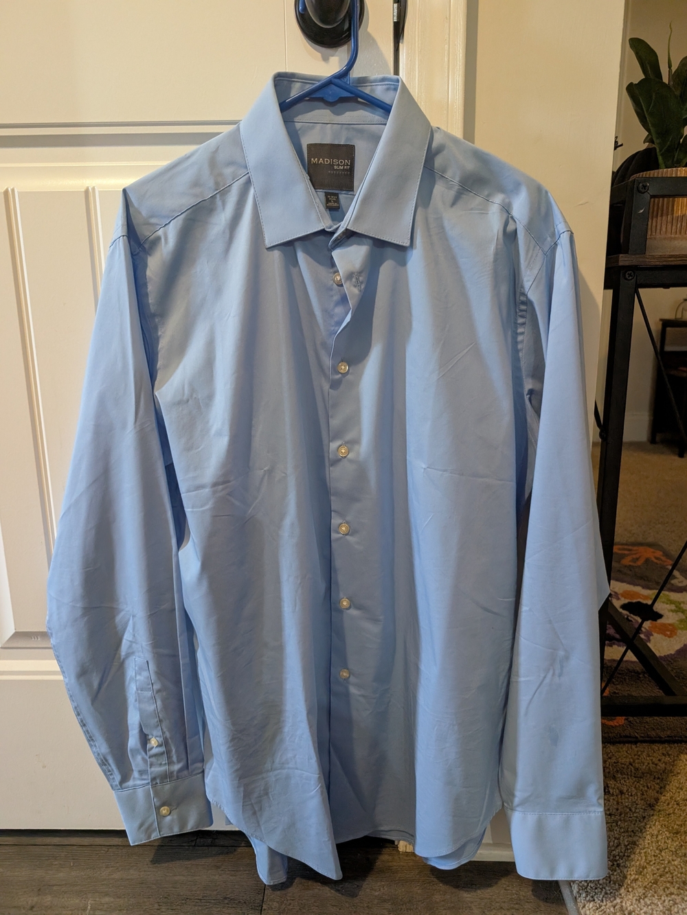 Madison Light Blue Men's Dress Shirt - Spread Collar